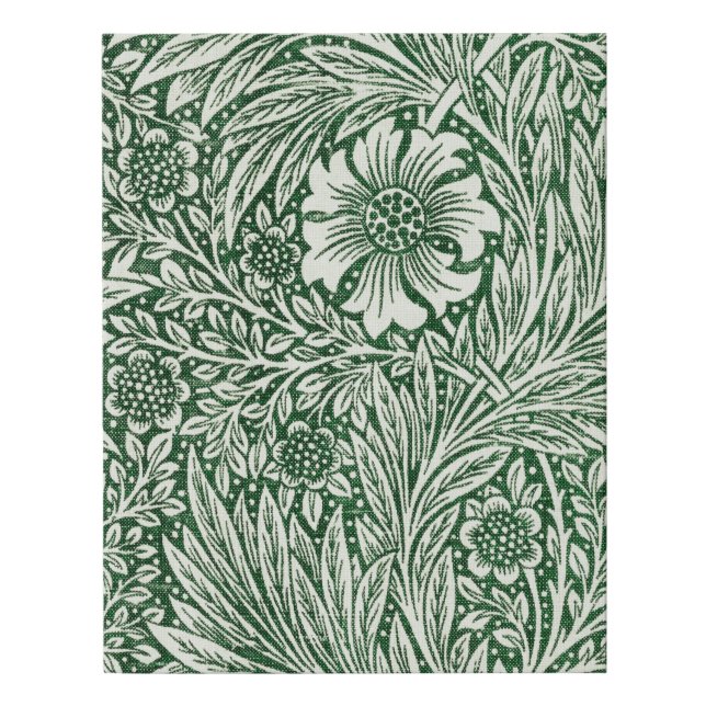 william morris marigold green floral flower faux canvas print (Front)