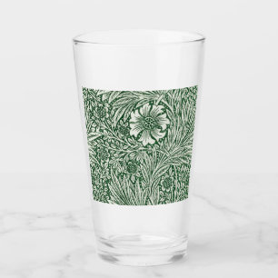 william morris marigold green floral flower glass