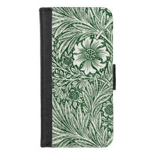 william morris marigold green floral flower iPhone 8/7 wallet case