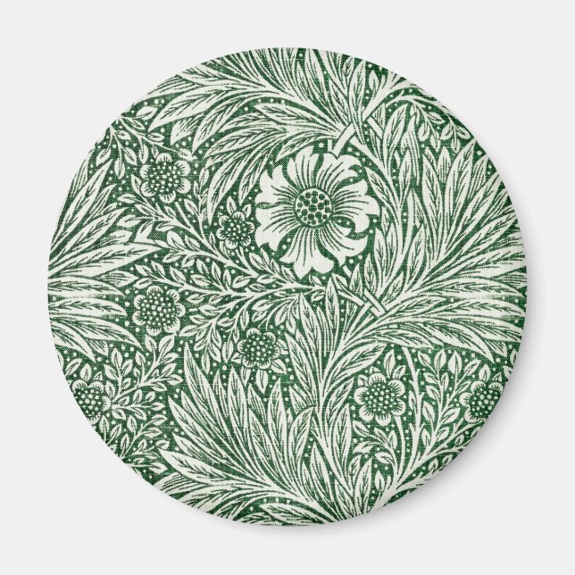 william morris marigold green floral flower magnet (Front)