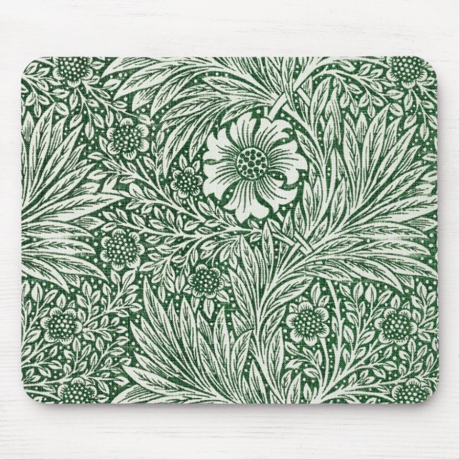 william morris marigold green floral flower mouse pad (Front)