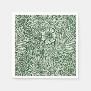 william morris marigold green floral flower napkins