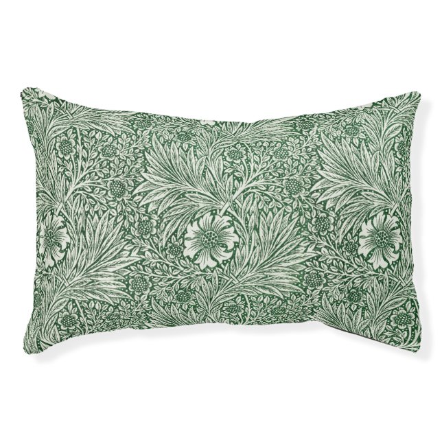 william morris marigold green floral flower pet bed (Front)