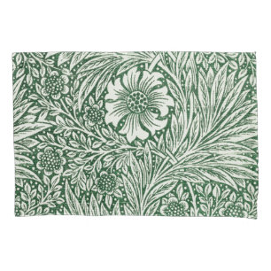 william morris marigold green floral flower pillow case