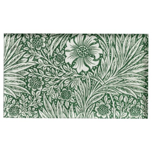 william morris marigold green floral flower place card holder