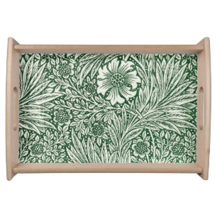 william morris marigold green floral flower serving tray