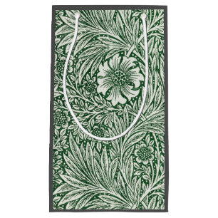 william morris marigold green floral flower small gift bag