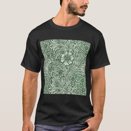 william morris marigold green floral flower T_Shirt