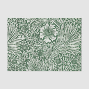 william morris marigold green floral flower tissue paper