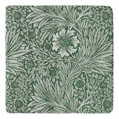 william morris marigold green floral flower trivet