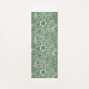 william morris marigold green floral flower yoga mat