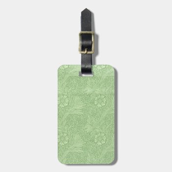 William Morris Marigold (green) Luggage Tag by wmorrispatterns at Zazzle
