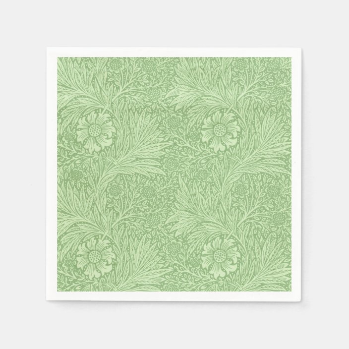 William Morris Marigold (Green) Pattern Paper Napkins