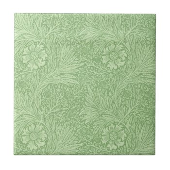 William Morris Marigold (green) Pattern Tile by wmorrispatterns at Zazzle