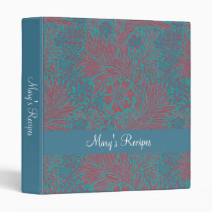 William Morris Marigold Recipe 3 Ring Binder