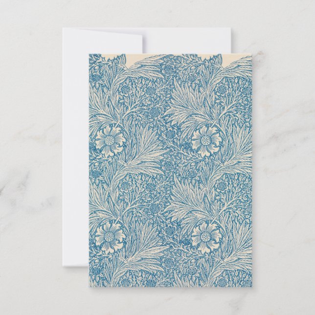 William Morris Marigold Textile Print Thank You Card (Front)