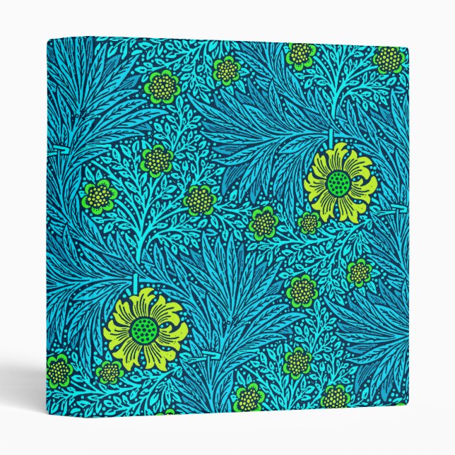 William Morris Marigold, Turquoise & Cobalt Blue Binder (Front/Spine)