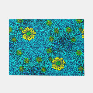 William Morris Marigold, Turquoise & Cobalt Blue Doormat