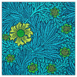 William Morris Marigold, Turquoise &amp; Cobalt Blue Fabric
