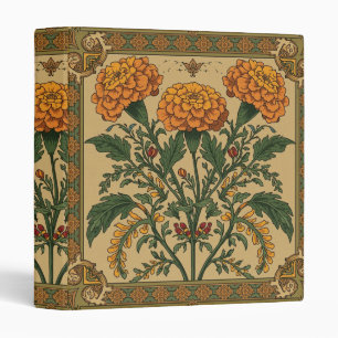 William Morris marigold Vintage floral 3 Ring Binder