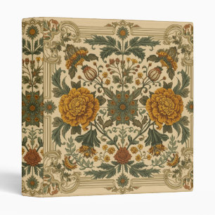William Morris marigold Vintage floral 3 Ring Binder