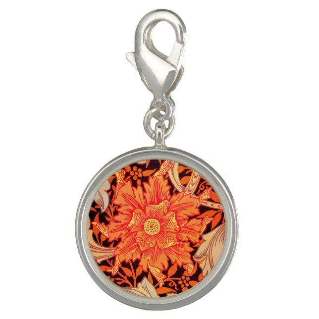 William Morris Marigold Vintage Floral Charm (Front)