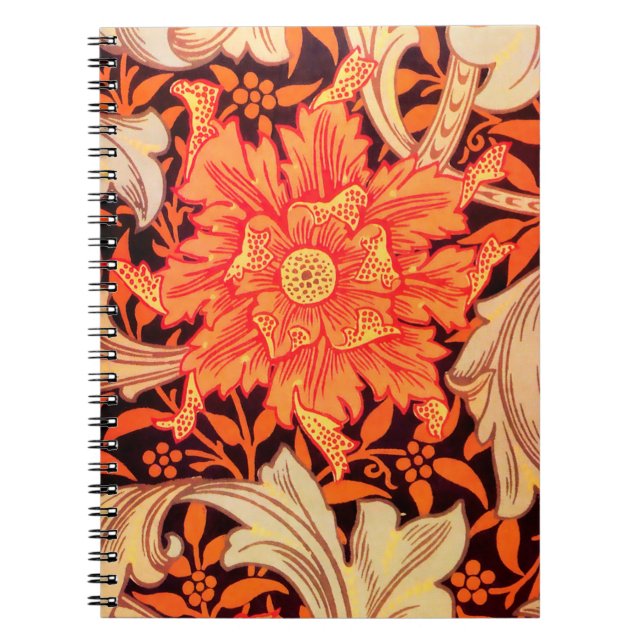 William Morris Marigold Vintage Floral Notebook (Front)