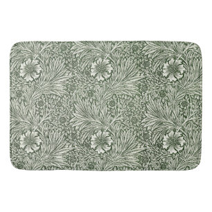 William Morris Marigold Vintage Green Floral Bath Mat