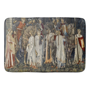 William Morris Medieval Knights Tapestry Design Bath Mat