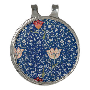 William Morris Medway Blue Floral Golf Hat Clip