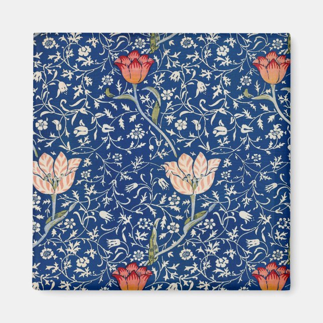 William Morris Medway Blue Floral  Magnet (Front)