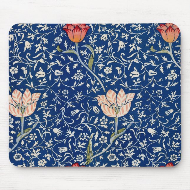 William Morris Medway Blue Floral  Mouse Pad (Front)
