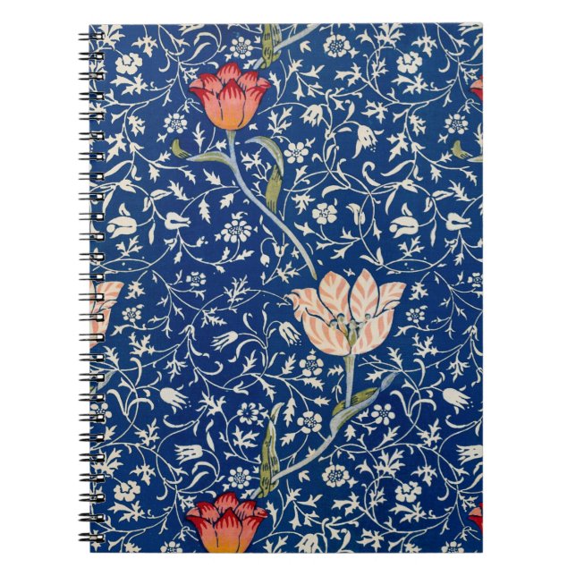 William Morris Medway Blue Floral  Notebook (Front)
