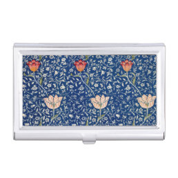 William Morris Medway Blue Flower Classic Business Card Case