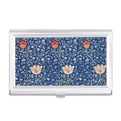 William Morris Medway Blue Flower Classic Business Card Case