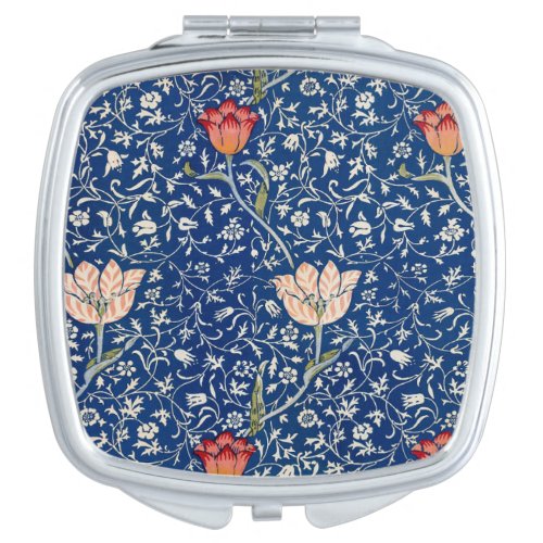 William Morris Medway Blue Flower Classic Compact Mirror