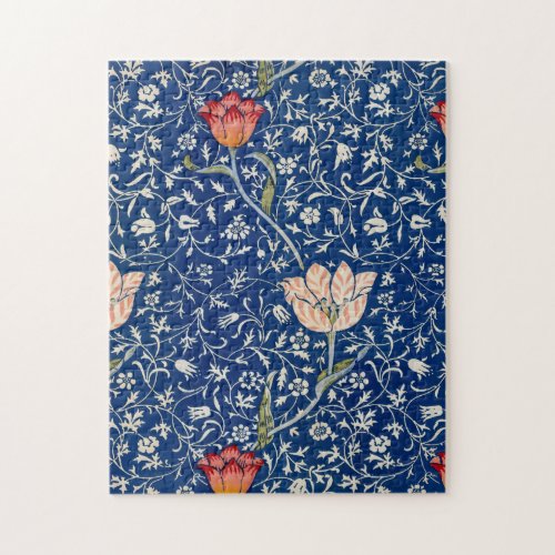 William Morris Medway Blue Flower Classic Jigsaw Puzzle