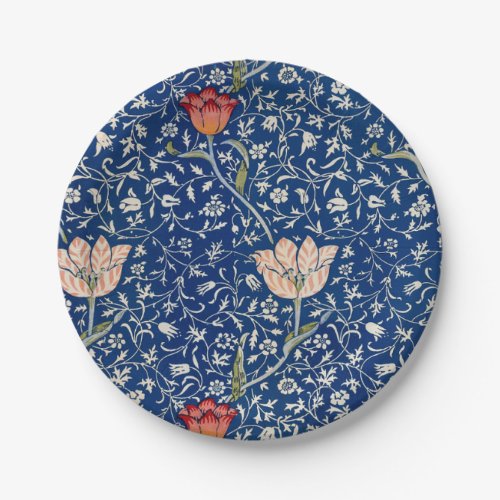 William Morris Medway Blue Flower Classic Paper Plates