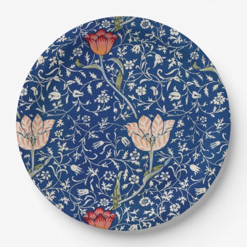 William Morris Medway Blue Flower Classic Paper Plates