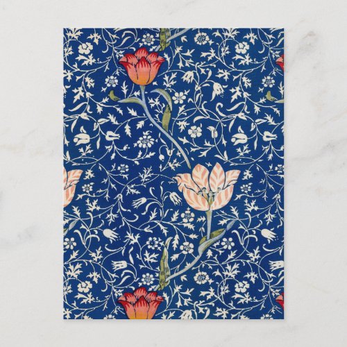 William Morris Medway Blue Flower Classic Postcard