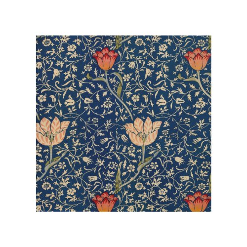 William Morris Medway Blue Flower Classic Wood Wall Art