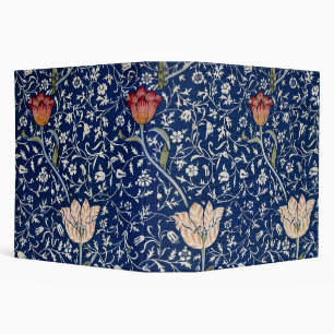 William Morris Medway Blue Tulip Floral Art 3 Ring Binder