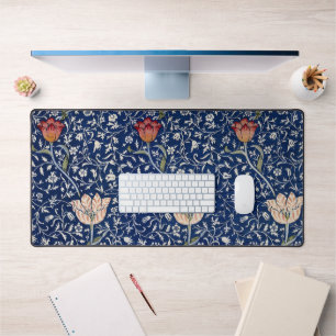 William Morris Medway Blue Tulip Floral Art Desk Mat