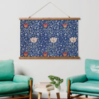 William Morris Medway Blue Tulip Floral Art