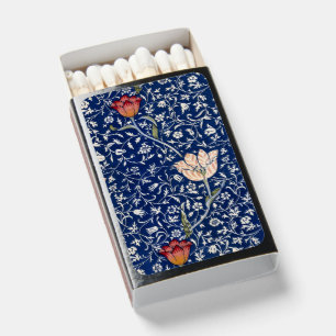 William Morris Medway Blue Tulip Floral Art Matchboxes
