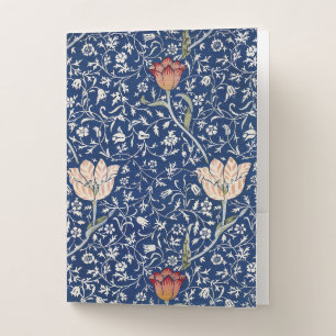 William Morris Medway Blue Tulip Floral Art Pocket Folder