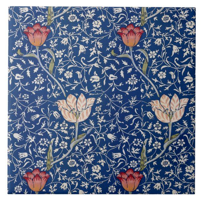 William Morris Medway Pattern Ceramic Tile (Front)