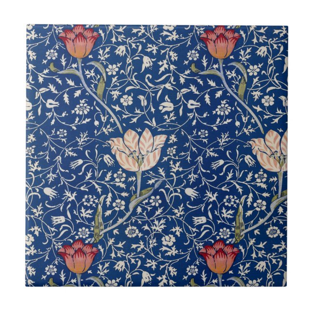 William Morris Medway Pattern Ceramic Tile (Front)