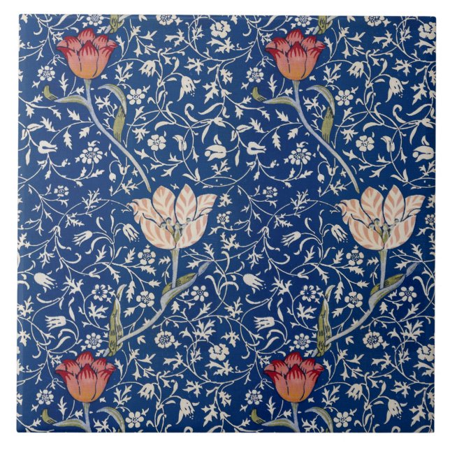 William Morris Medway Pattern Ceramic Tile (Front)
