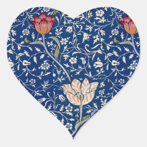 William Morris Medway Pattern Heart Sticker